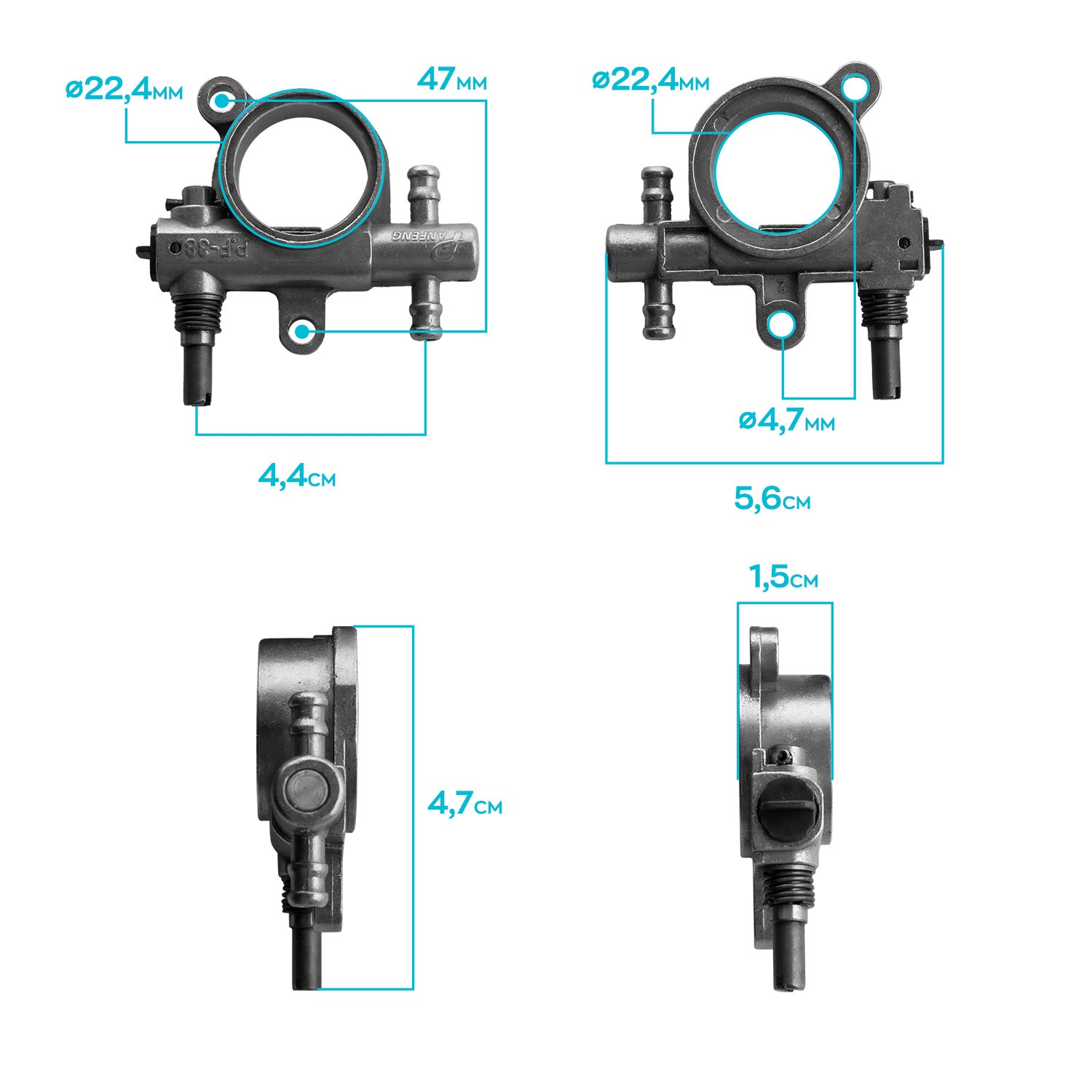 Pompa Olio Catena Per Motosega 25Cc Ricambio Compatibile Pompa Dell'Olio Catena Per Motoseghe 25Cc