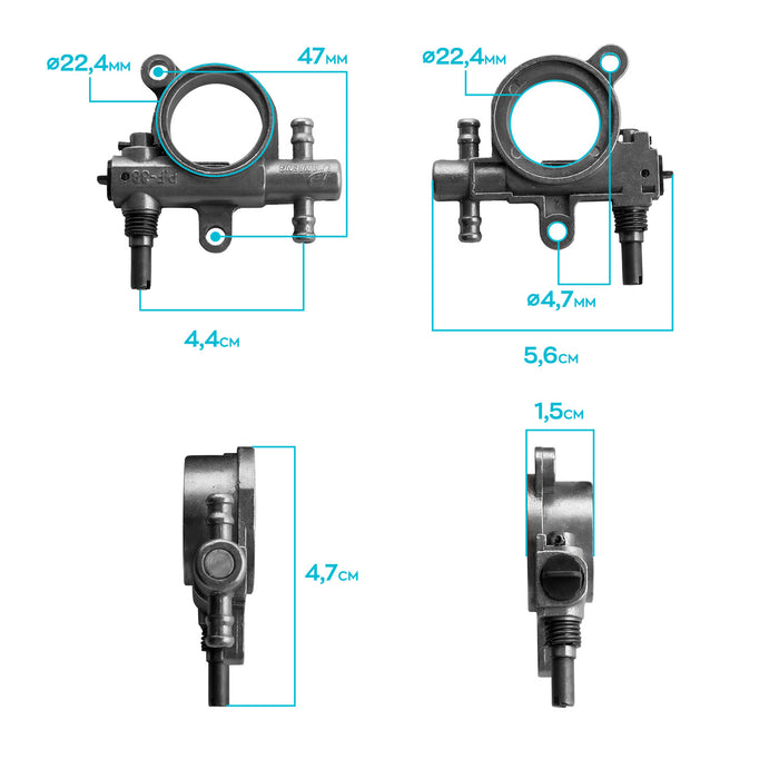 Pompa Olio Catena Per Motosega 25Cc Ricambio Compatibile Pompa Dell'Olio Catena Per Motoseghe 25Cc