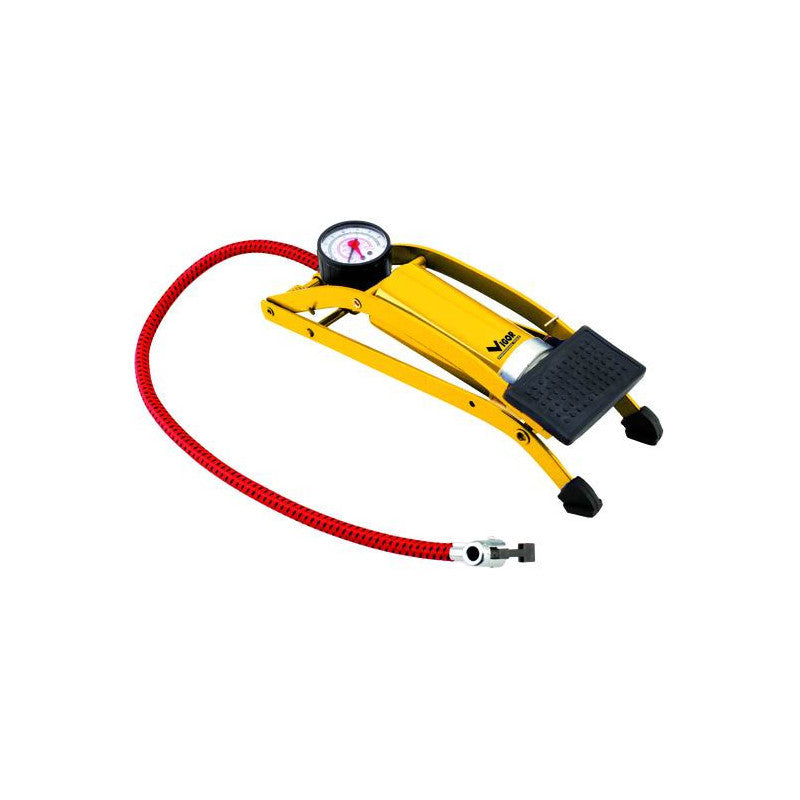 Pompa per cicli a pedale Vigor, con manometro, diametro 54 mm