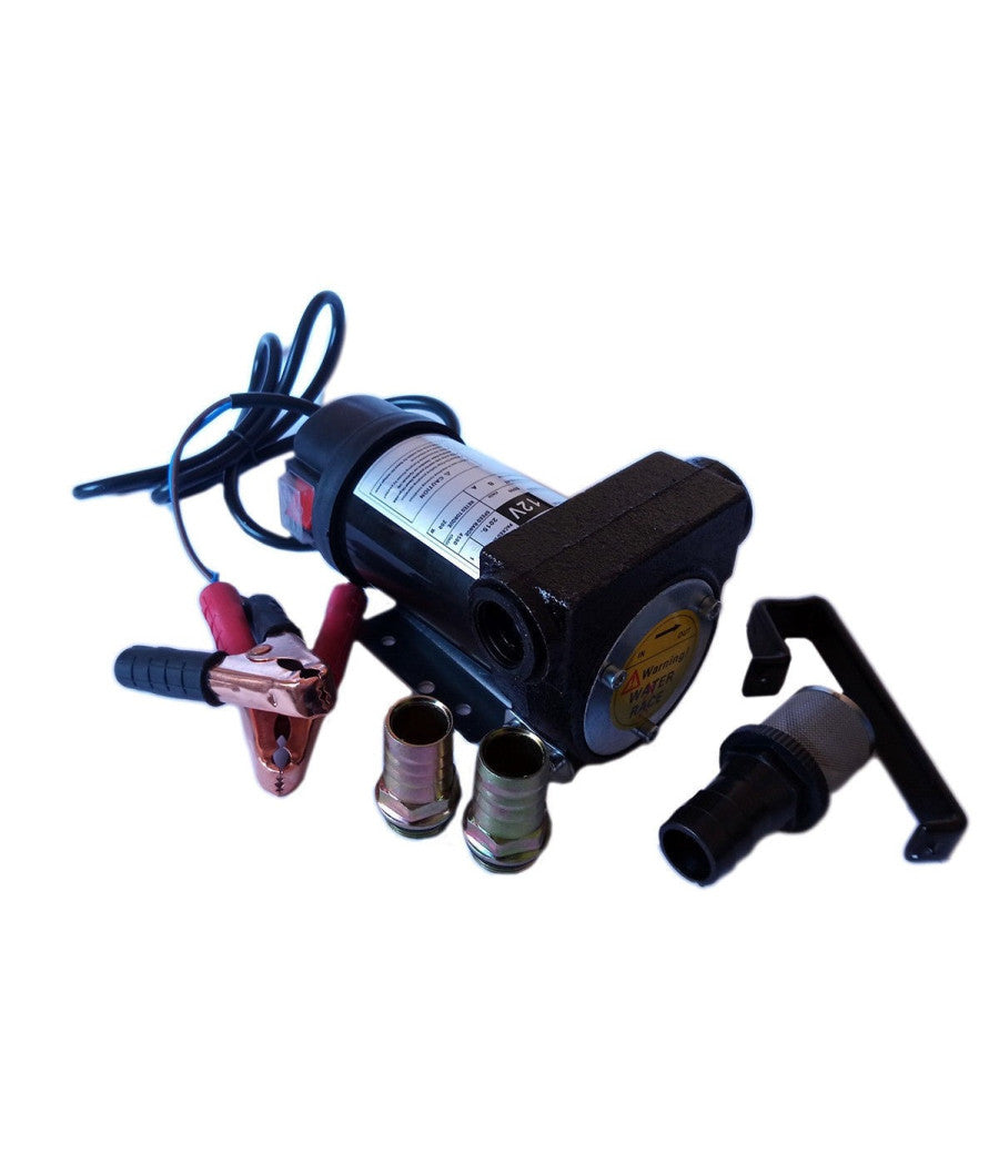 Pompa Travaso Elettrica Carburante Acqua Olio Diesel 12v 200 Watt Auto Barca         