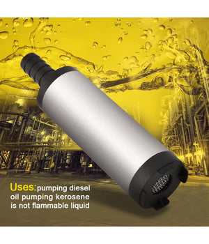 Pompa Travaso Elettrica Sommersa Aspira Liquidi Acqua Olio Diesel 12v Auto Barca         