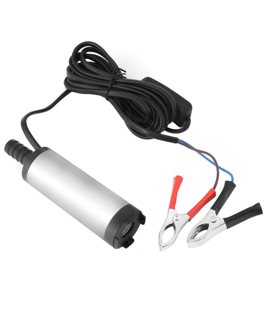 Pompa Travaso Elettrica Sommersa Aspira Liquidi Acqua Olio Diesel 12v Auto Barca         