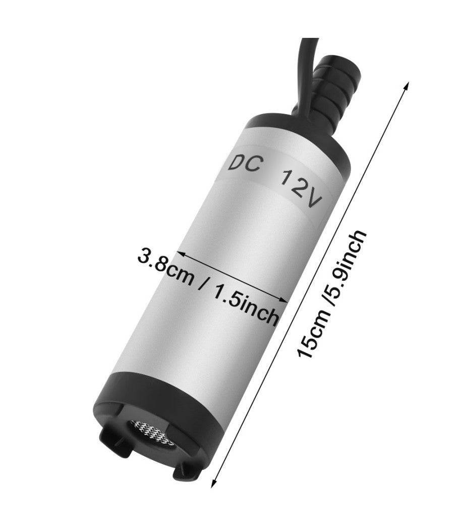 Pompa Travaso Elettrica Sommersa Aspira Liquidi Acqua Olio Diesel 12v Auto Barca         