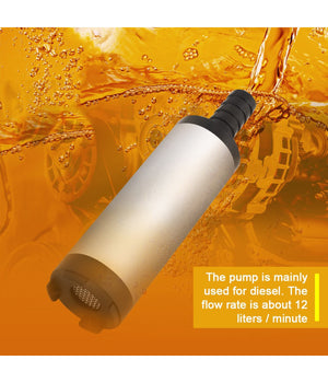 Pompa Travaso Elettrica Sommersa Aspira Liquidi Acqua Olio Diesel 12v Auto Barca         