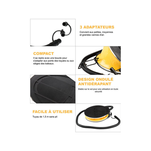 Pompa a pedale - Kingcamp - 3 litri - Lunghezza: 1,5 m