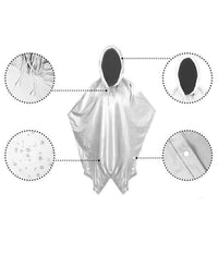 Poncho Mantella Impermeabile Antipioggia Giacca Anti Pioggia Pvc Con Cappuccio         