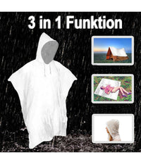 Poncho Mantella Impermeabile Antipioggia Giacca Anti Pioggia Pvc Con Cappuccio         