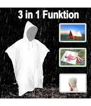 Poncho Mantella Impermeabile Antipioggia Giacca Anti Pioggia Pvc Con Cappuccio         