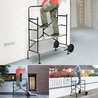 ProBache - Ponteggio mobile su ruote L.140xL.78xH.135 CM con 2 piattaforme