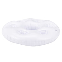 Portabevande Galleggiante per Piscina Supporto Gonfiabile per Drink Ø60 cm Bianco casa.pro
