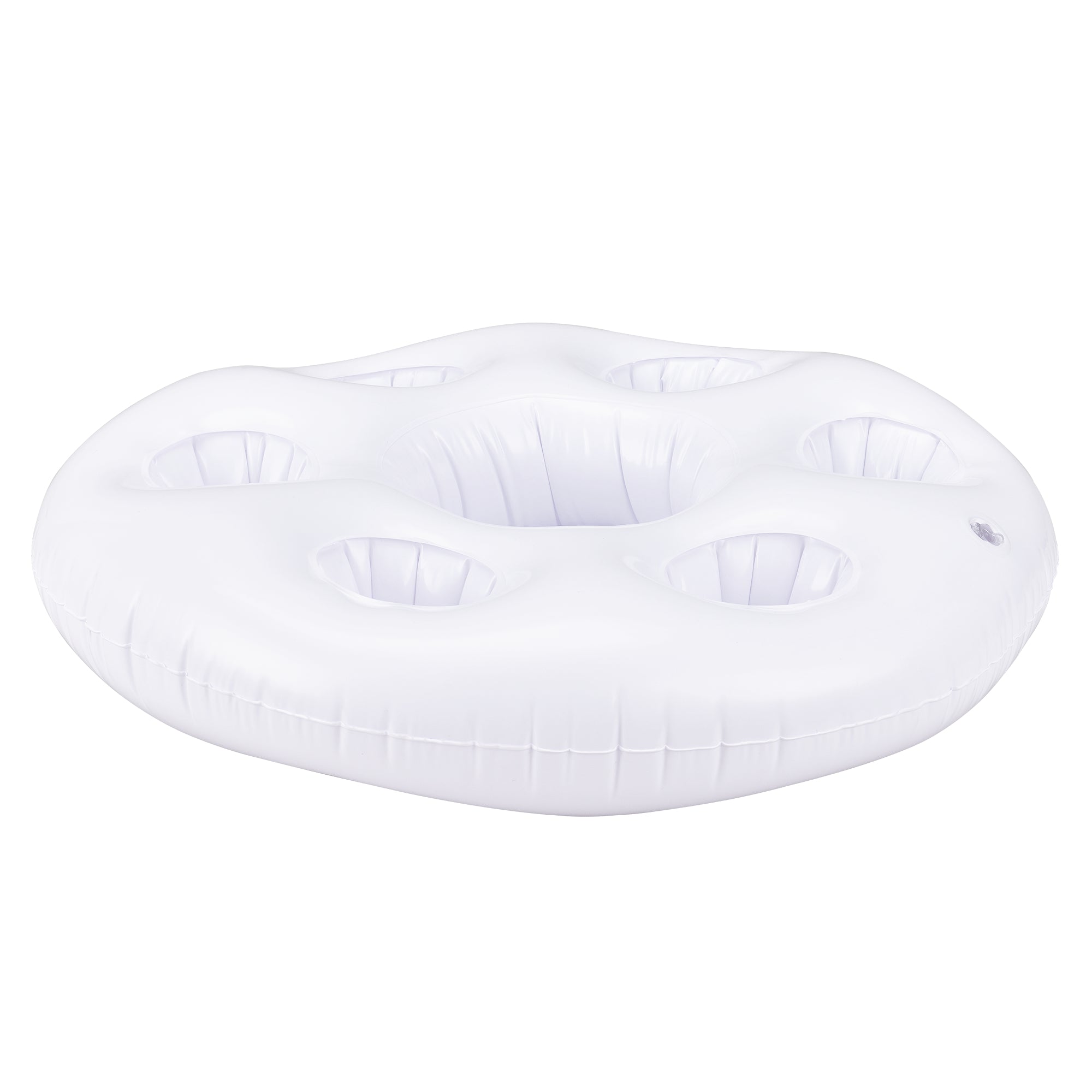 Set di 10 Portabevande Galleggiante per Piscina Supporto Gonfiabile per Drink Ø60 cm Bianco casa.pro