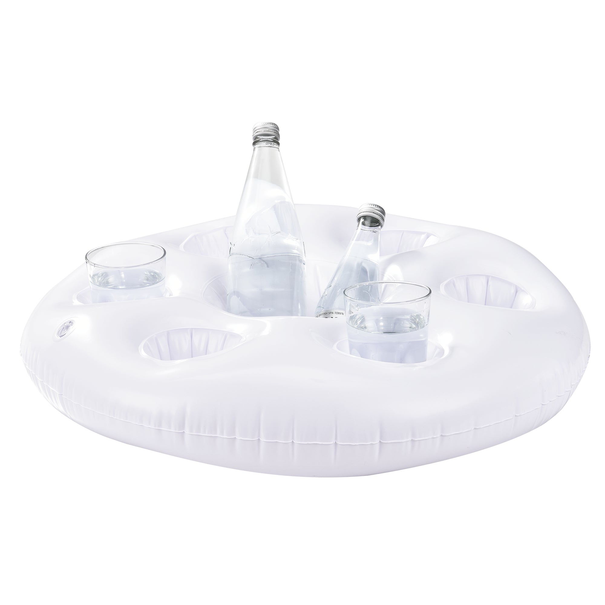 Portabevande Galleggiante per Piscina Supporto Gonfiabile per Drink Ø60 cm Bianco casa.pro
