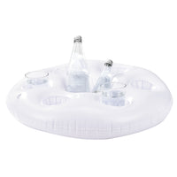 Set di 5 Portabevande Galleggiante per Piscina Supporto Gonfiabile per Drink Ø60 cm Bianco casa.pro