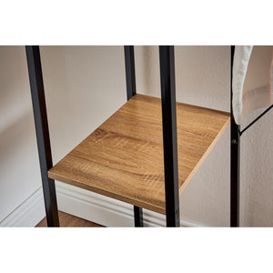 Porta Abiti Con 3 Ripiani Hamilton Metallo Nr/legno Trattato Naturale 90x40x166 8cm