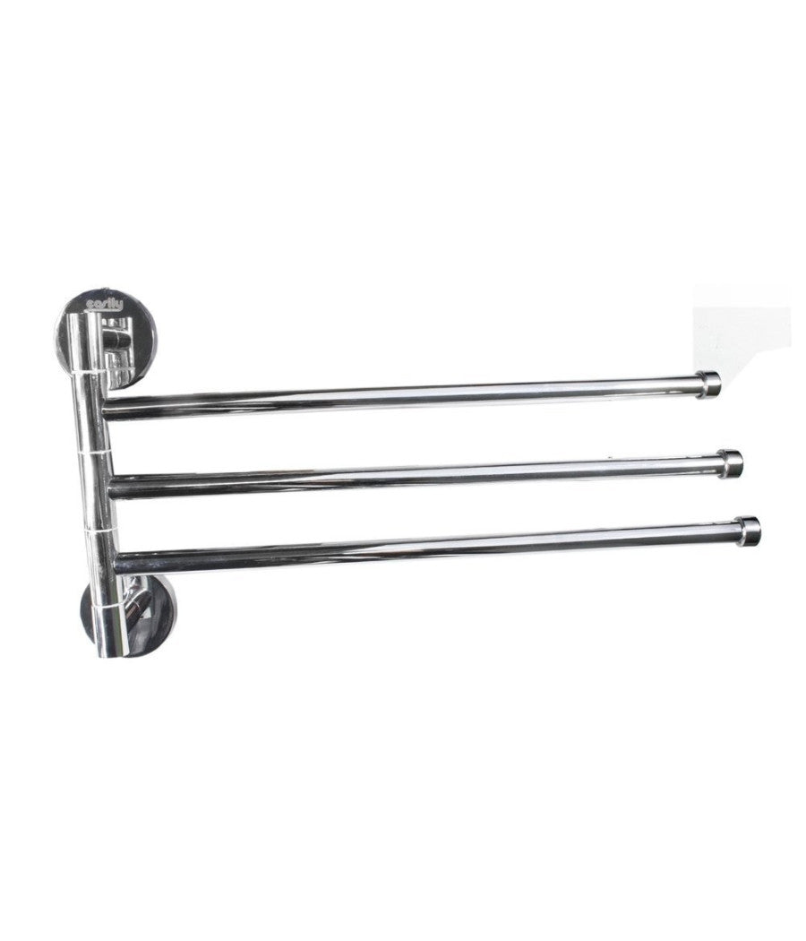 Porta Asciugamani A Parete A Muro Con 3 Bracci Movibili Con Fissaggio A Viti         