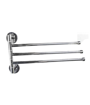 Porta Asciugamani A Parete A Muro Con 3 Bracci Movibili Con Fissaggio A Viti         