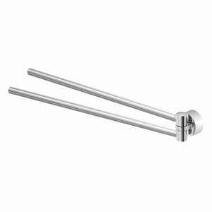 Porta asciugamani a snodo a muro acciaio cromo doppio fissaggio Plaza