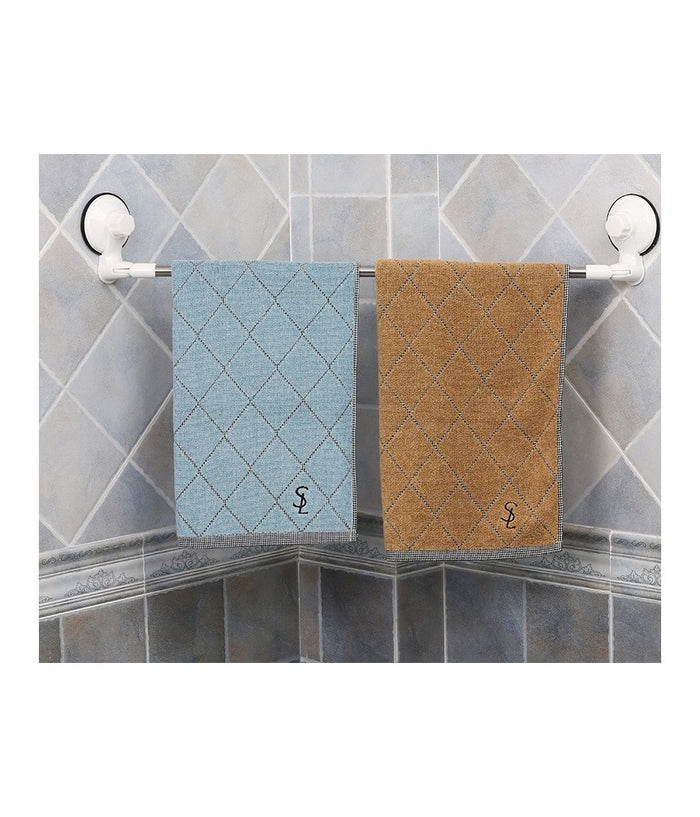 Porta Asciugamani Asciugamano A Due Parete Con Attacco A Ventosa 270° Angolare         