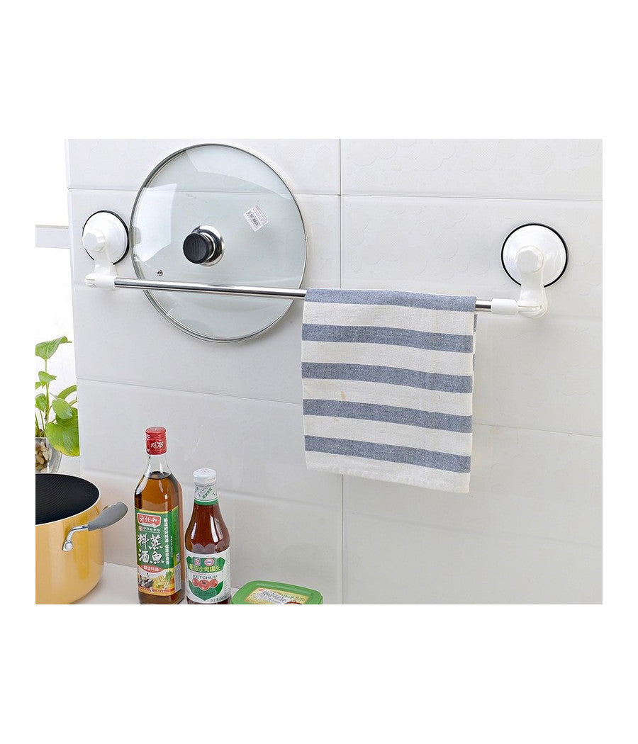 Porta Asciugamani Asciugamano A Due Parete Con Attacco A Ventosa 270° Angolare         