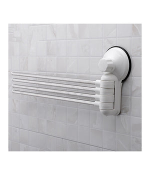 Porta Asciugamani Asciugamano A Parete 4 Bracci Con Attacco A Ventosa Per Bagno         