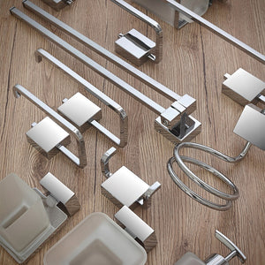 Porta asciugamani da parete a snodo in acciaio cromo linea Velvet