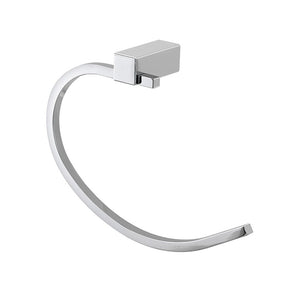 Porta asciugamani da parete ad anello in acciaio cromato Unica