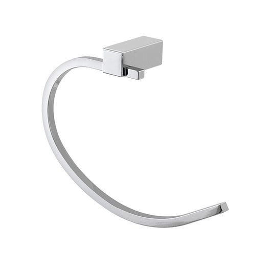 Porta asciugamani da parete ad anello in acciaio cromato Unica