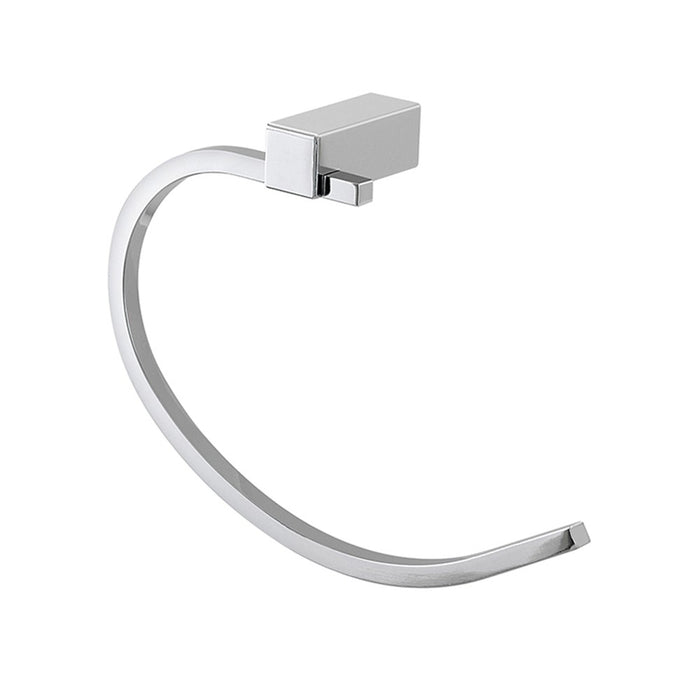 Porta asciugamani da parete ad anello in acciaio cromato Unica