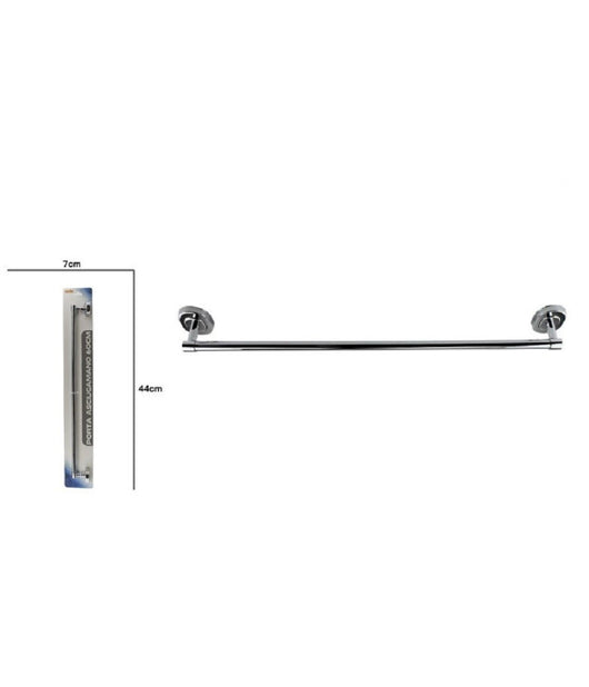 Porta Asciugamani In Acciaio A Parete Bagno Fissaggio Con Viti Colla 40cm 69195         