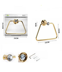 Porta Asciugamani Per Bagno A Muro Parete Salviette Dorato Supporto Arredo Bagno         