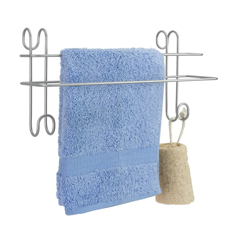 Porta asciugamani per termoarredo in acciaio rivestito con Polytherm grigio