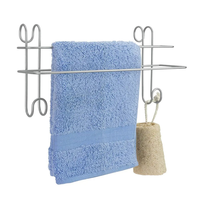 Porta asciugamani per termoarredo in acciaio rivestito con Polytherm grigio