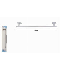 Porta Asciugamano Acciaio Moderno Fissaggio Parete Arredo Bagno Cubo 60 Cm 87212         