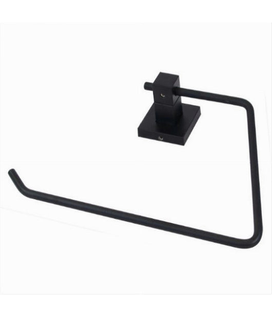 Porta Asciugamano Ad Anello Aperto Da Muro In Acciaio Nero Arredo Da Bagno 79983         