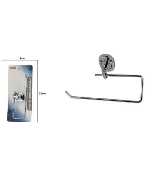 Porta Asciugamano Bagno Wc Toilette In Acciaio Inox Fissaggio A Parete 69188         