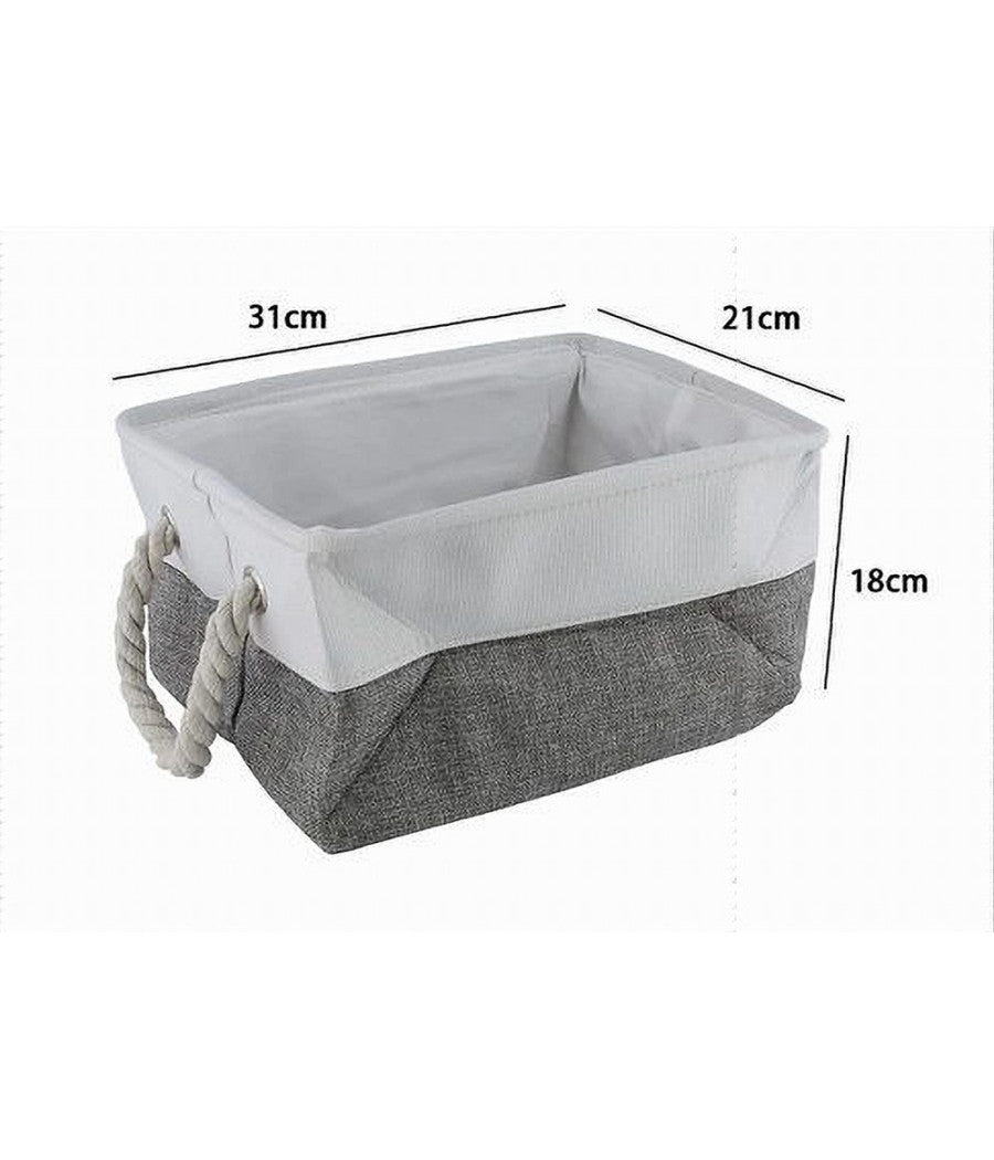 Porta Biancheria In Tessuto Con Manici Organizer Per Vestiti Sporchi Bagno 10623         