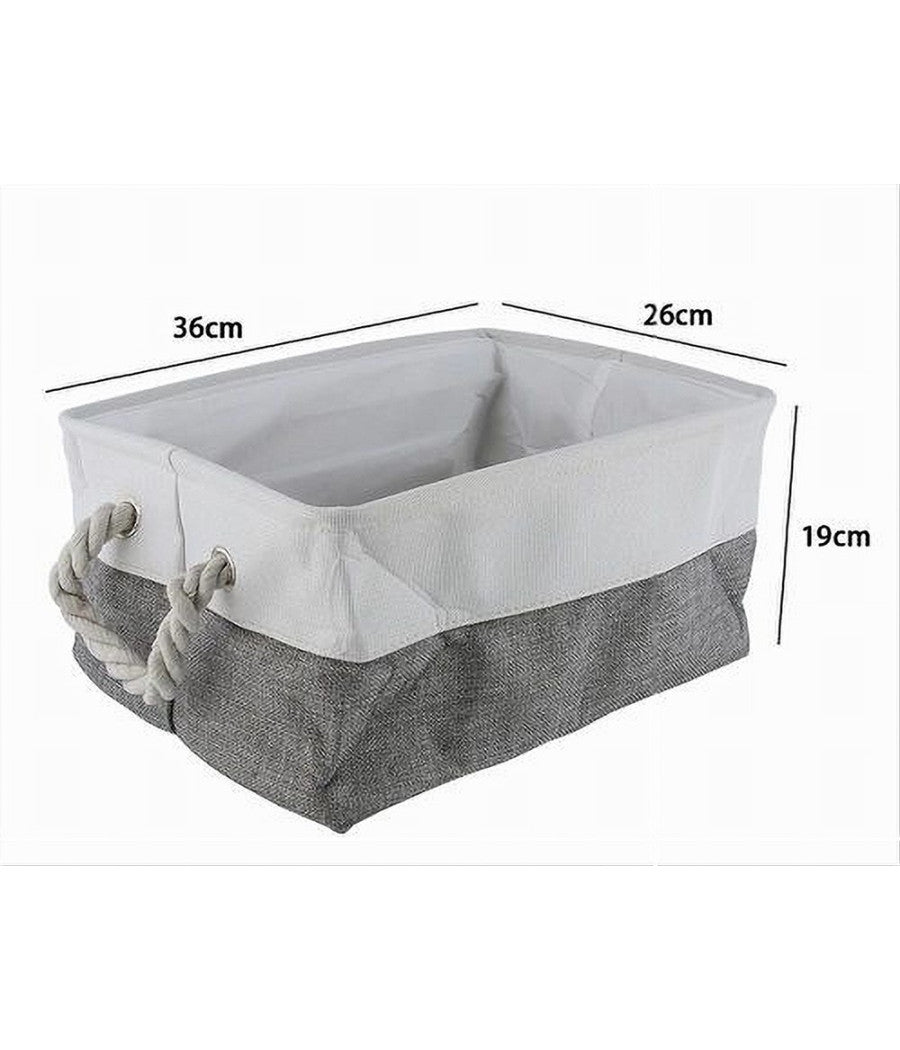 Porta Biancheria In Tessuto Organizer Per Vestiti Sporchi Bagno Con Manici 10624         