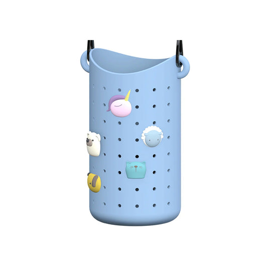 Porta Borraccia in Silicone con Charms Intercambiabili - Blu