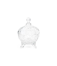 Porta Caramelle Biscotti Confetti Vetro Cristallo Centrotavola Bomboniera         