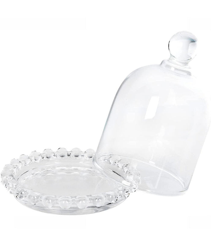 Porta Caramelle Porta Burro Con Cupola Confetti In Vetro Trasparente Bomboniera         