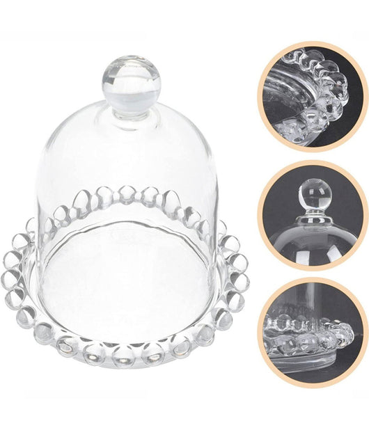 Porta Caramelle Porta Burro Con Cupola Confetti In Vetro Trasparente Bomboniera         