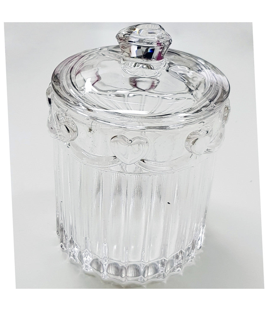 Porta Caramelle Ware Cristallo Biscotti Confetti Dolci Vetro 12 Cm 5 Coperchio         
