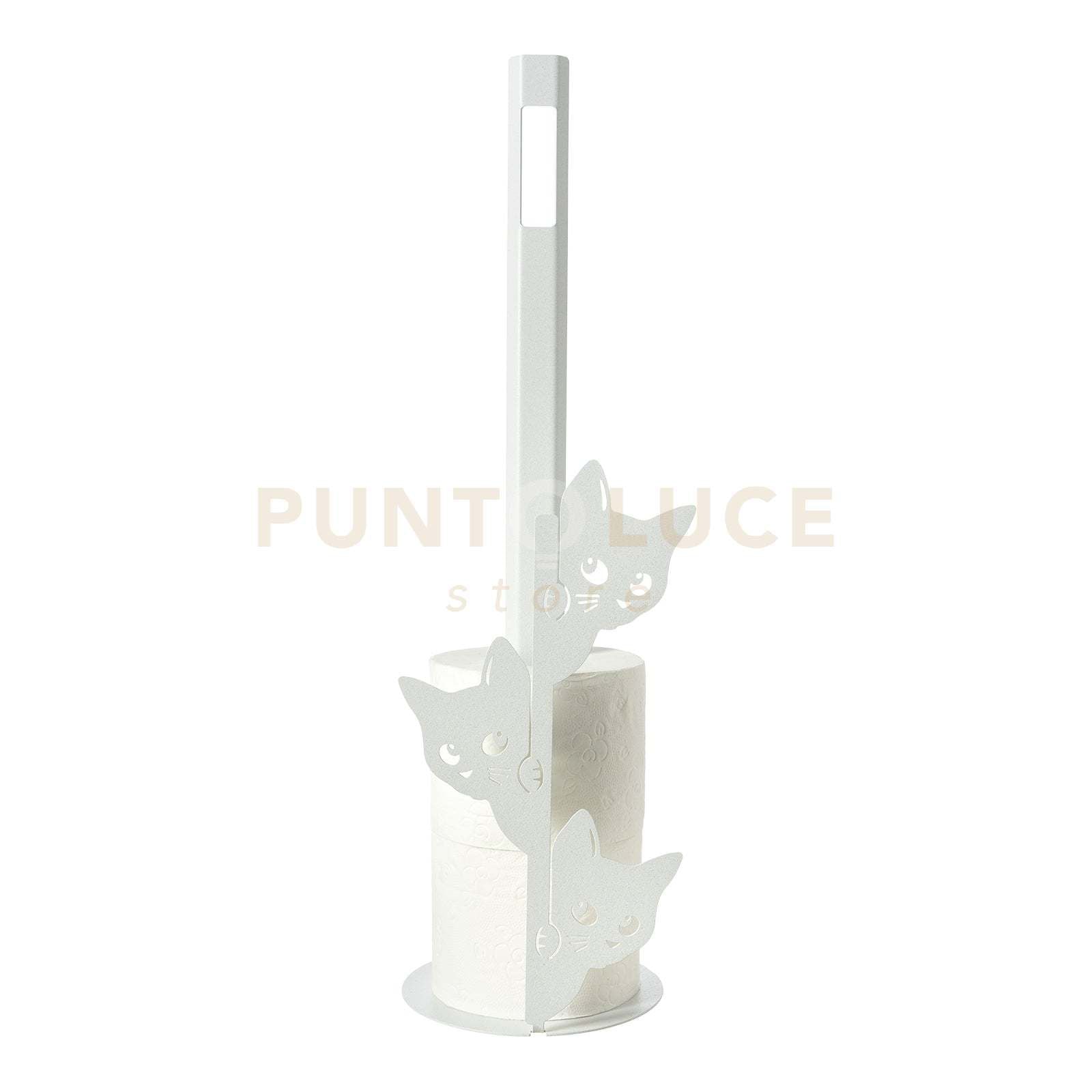 porta carta igienica da terra silvestro Bianco marmo in Ferro 15x50hcm