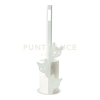 porta carta igienica da terra silvestro Bianco marmo in Ferro 15x50hcm