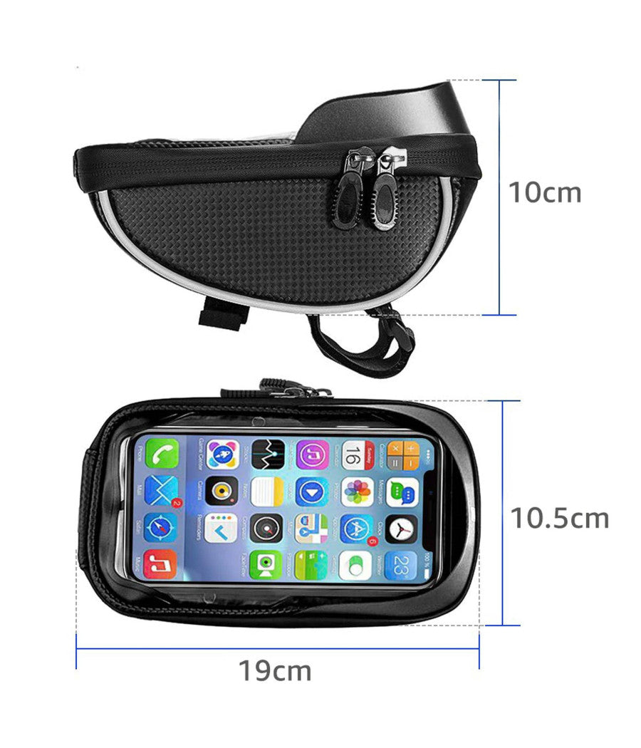 Porta Cellulare Smartphone Per Bicicletta Supporto Borsa Astuccio Impermeabile         
