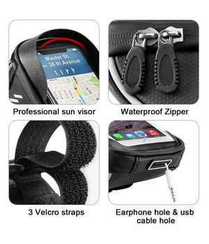 Porta Cellulare Smartphone Per Bicicletta Supporto Borsa Astuccio Impermeabile         