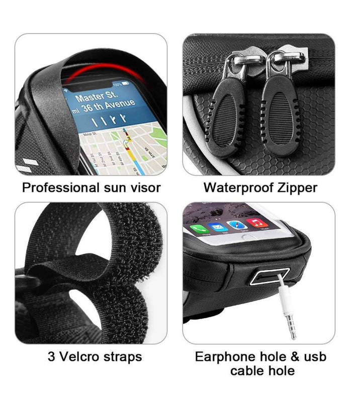 Porta Cellulare Smartphone Per Bicicletta Supporto Borsa Astuccio Impermeabile         