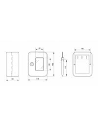 Cassetta per chiavi rossa con vetro e martelletto d'emergenza - 152X118X80MM - 2 Chiavi, Lockout Tagout LOTO - THIRARD