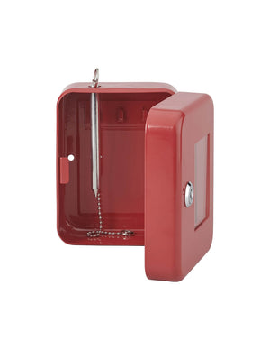 Cassetta per chiavi rossa con vetro e martelletto d'emergenza - 152X118X80MM - 2 Chiavi, Lockout Tagout LOTO - THIRARD