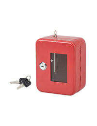Cassetta per chiavi rossa con vetro e martelletto d'emergenza - 152X118X80MM - 2 Chiavi, Lockout Tagout LOTO - THIRARD